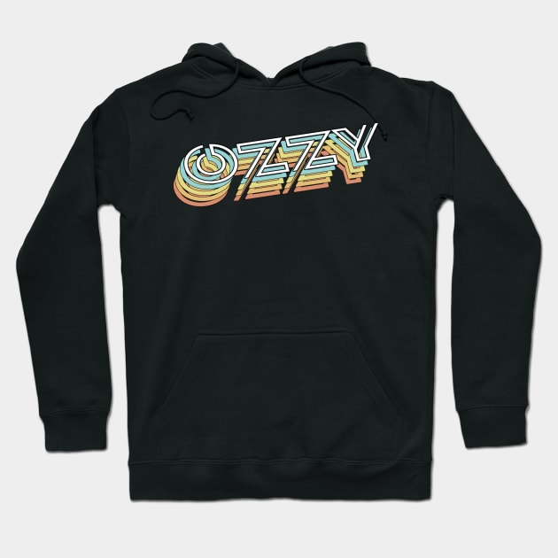 Ozzy Retro Typography Faded Style Hoodie by PREMAN PENSIUN PROJECT